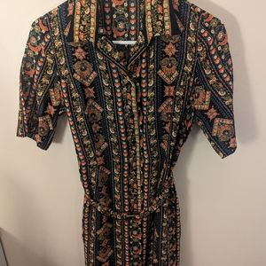 Vintage Japanese Patterned Dress